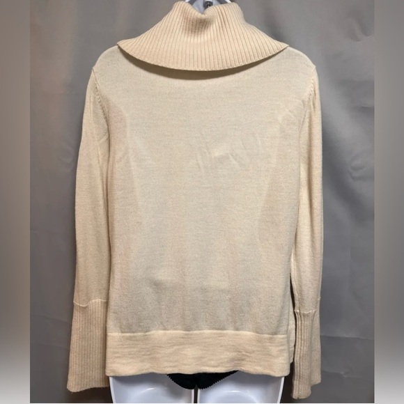 Fenn Wright Manson Women’s Size XL 100% Merino Wool Turtleneck Ivory - Picture 2 of 7